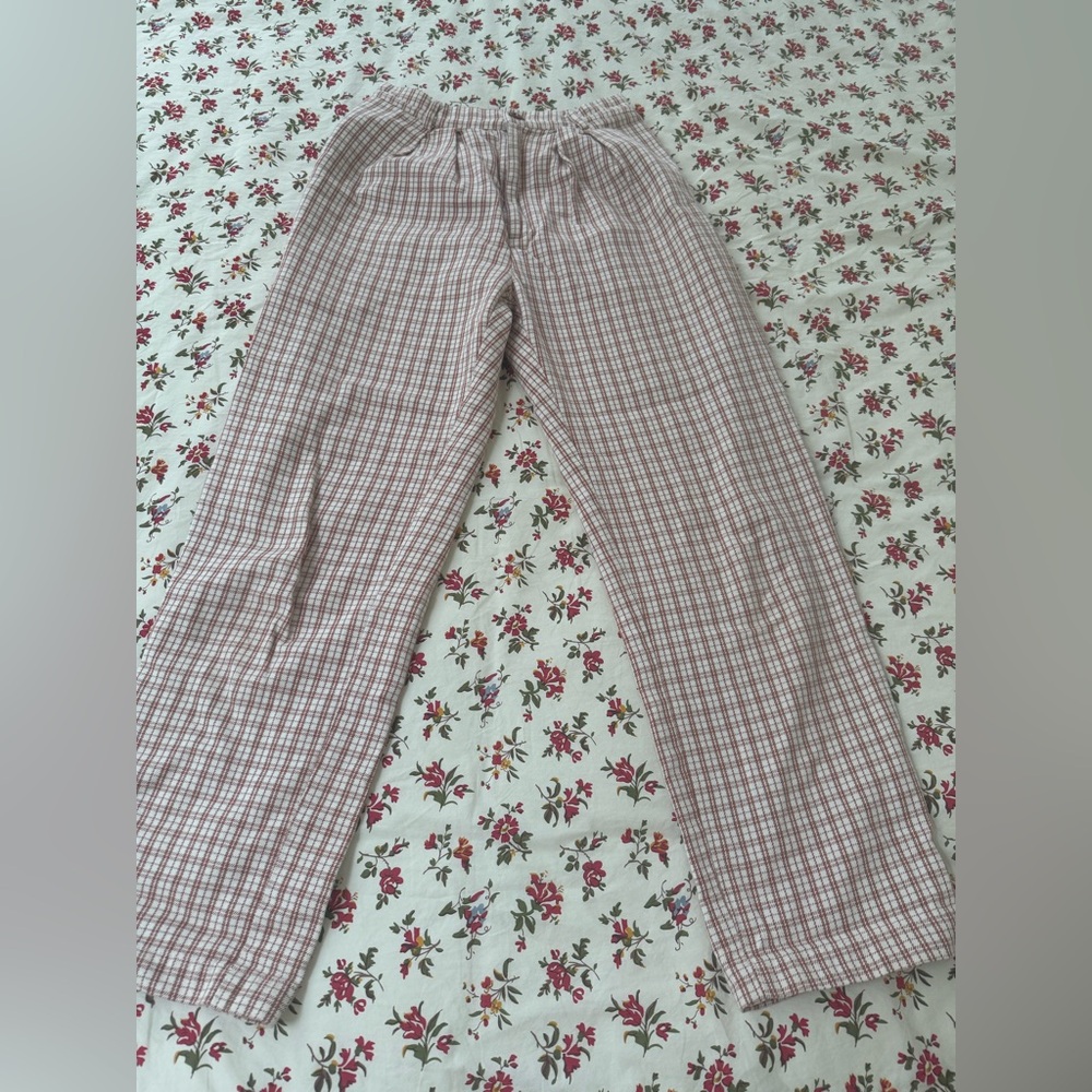 Christy Dawn Red and White Checkered Pants xs